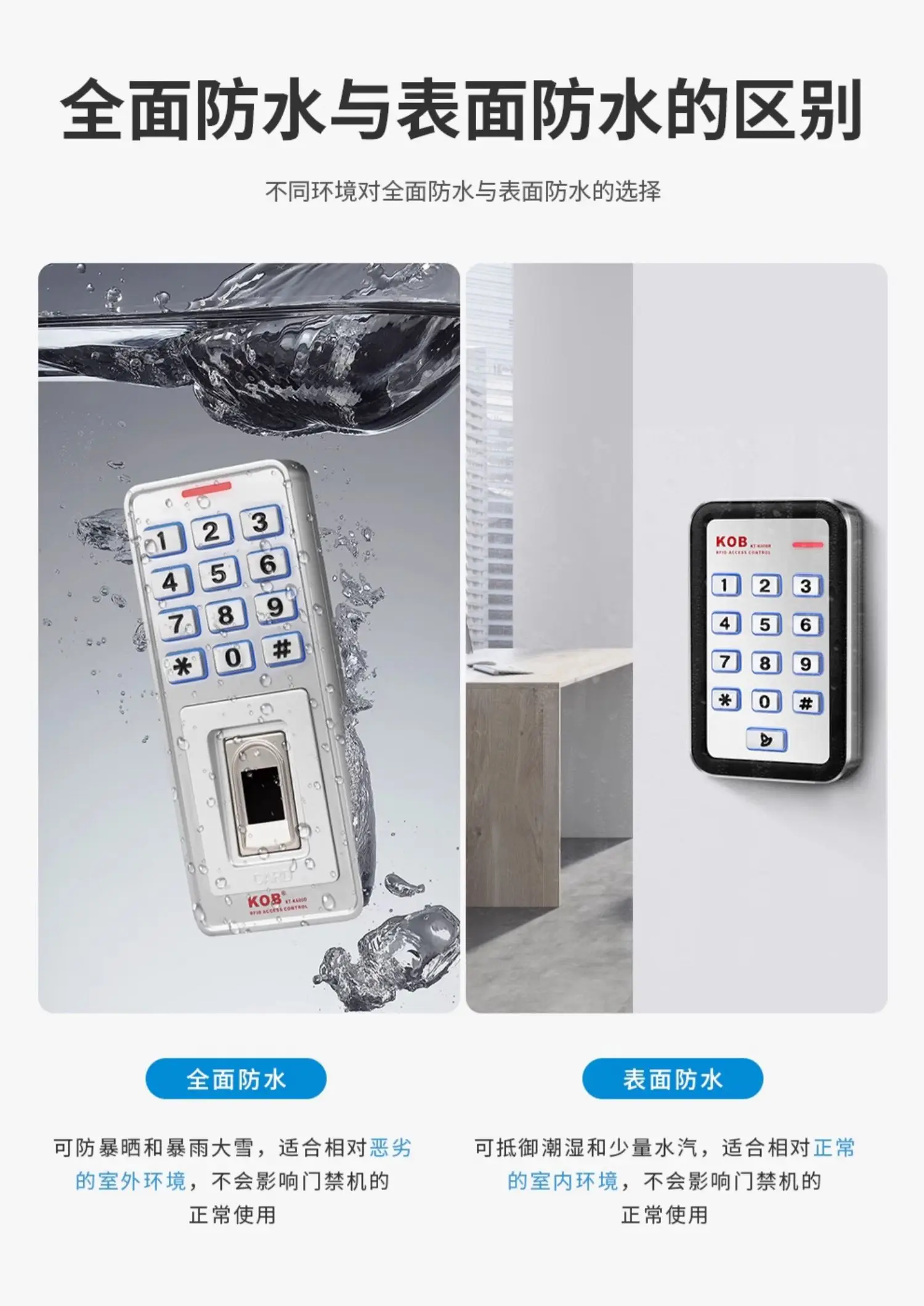 fingerprint access control IDIC card swipe password outdoor waterproof and rainp