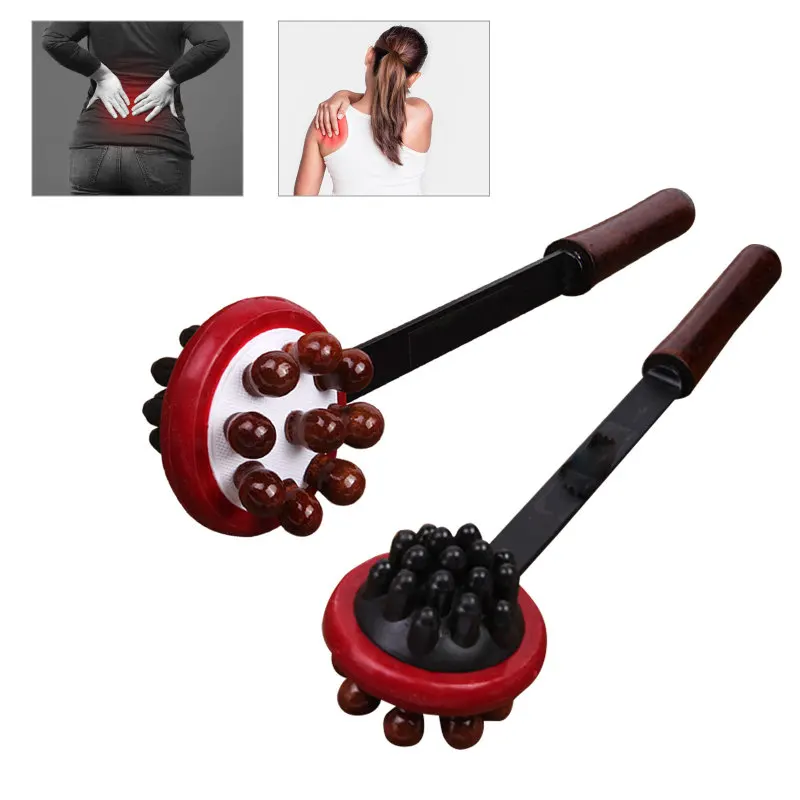 Wooden Massage Hammer Back Head Knock Massager Stick Relax Multifunctional Cervical Vertebra Roller 32X8cm Home Massagem |