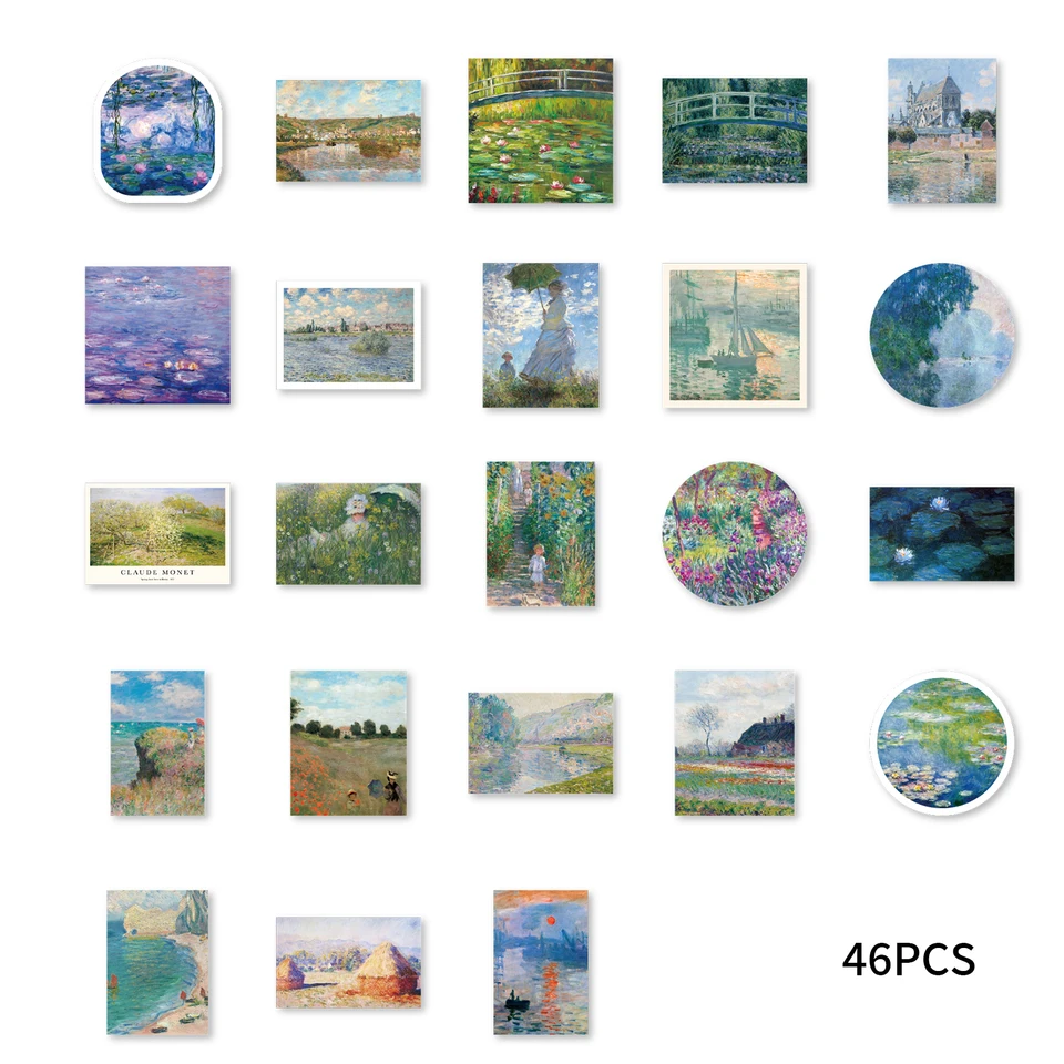 46 Piece Oil Painting Theme Sticker Set