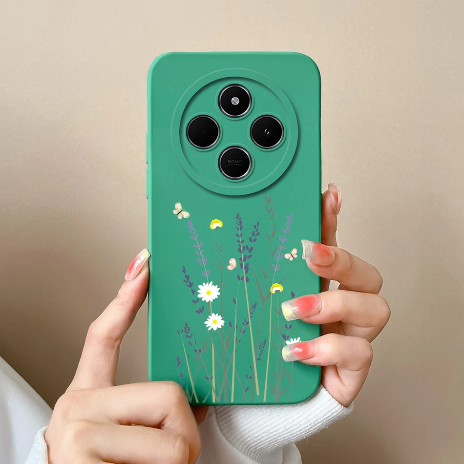 Leisure Flowers Soft Silicone Phone Case with Enhanced Lens Protection