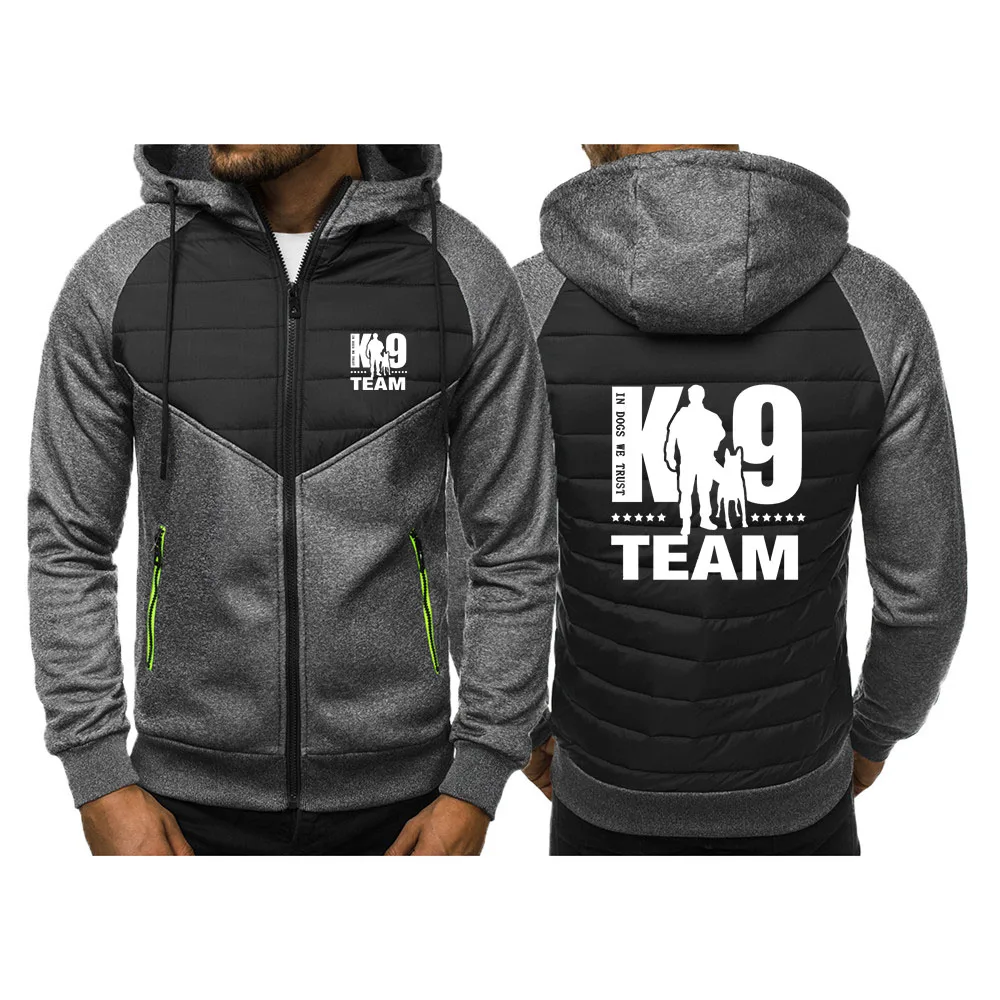 Coach K9 Team K9 Unit Malino 2023 Fall/Winter New Tri-color cotton-padded jacket hooded cotton men's coat clothing casual fashio