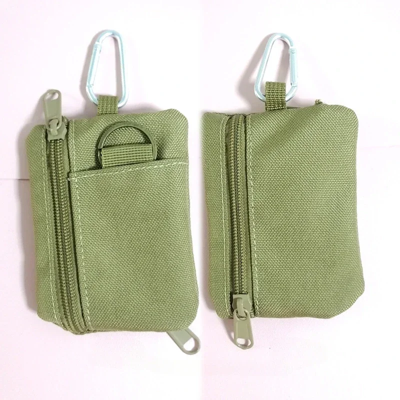Solid Color Square Round Coin Bags Outdoor Mini Multifunctional Sport Wallet Earphone Key Storage Bag ID Credit Bank Card Holder