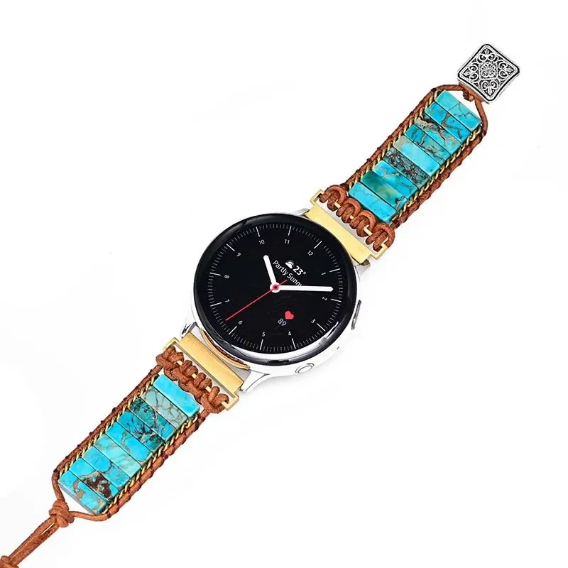 22mm 20mm Braided Nylon Strap for Samsung Galaxy Watch 6 5 4 Huawei Watch 3/4/GT4-3-2 Pro Bohemian Bracelet Amazfit GTR/GTS Band