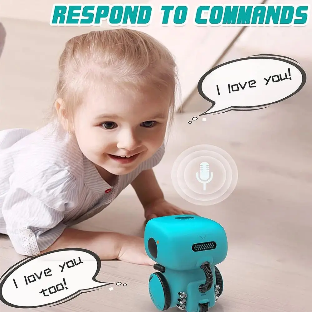 Emo Robot Intelligent Robots Russian & English & Spanish Version Voice & Touch control Toys Interactive Educational Children's G 3