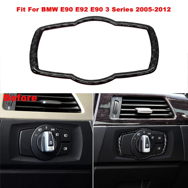 Carbon Fiber Car Console Frame Stickers For BMW 3 series E90 E92 E93 Car  Center Control Panel AC Covers Car Styling 2005-2012 - AliExpress