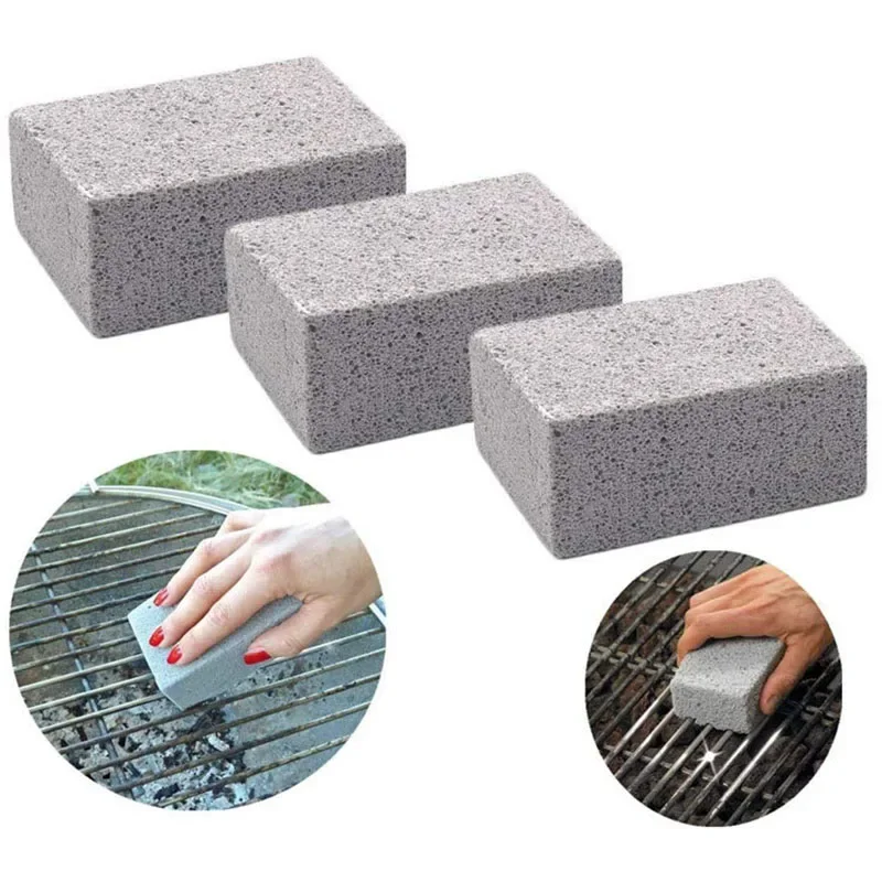 BBQ Grill Cleaning Brick Block Grill Stone Racks Stains Grease Cleaner BBQ Tools For Kitchen Gadgets Cleaning Brush