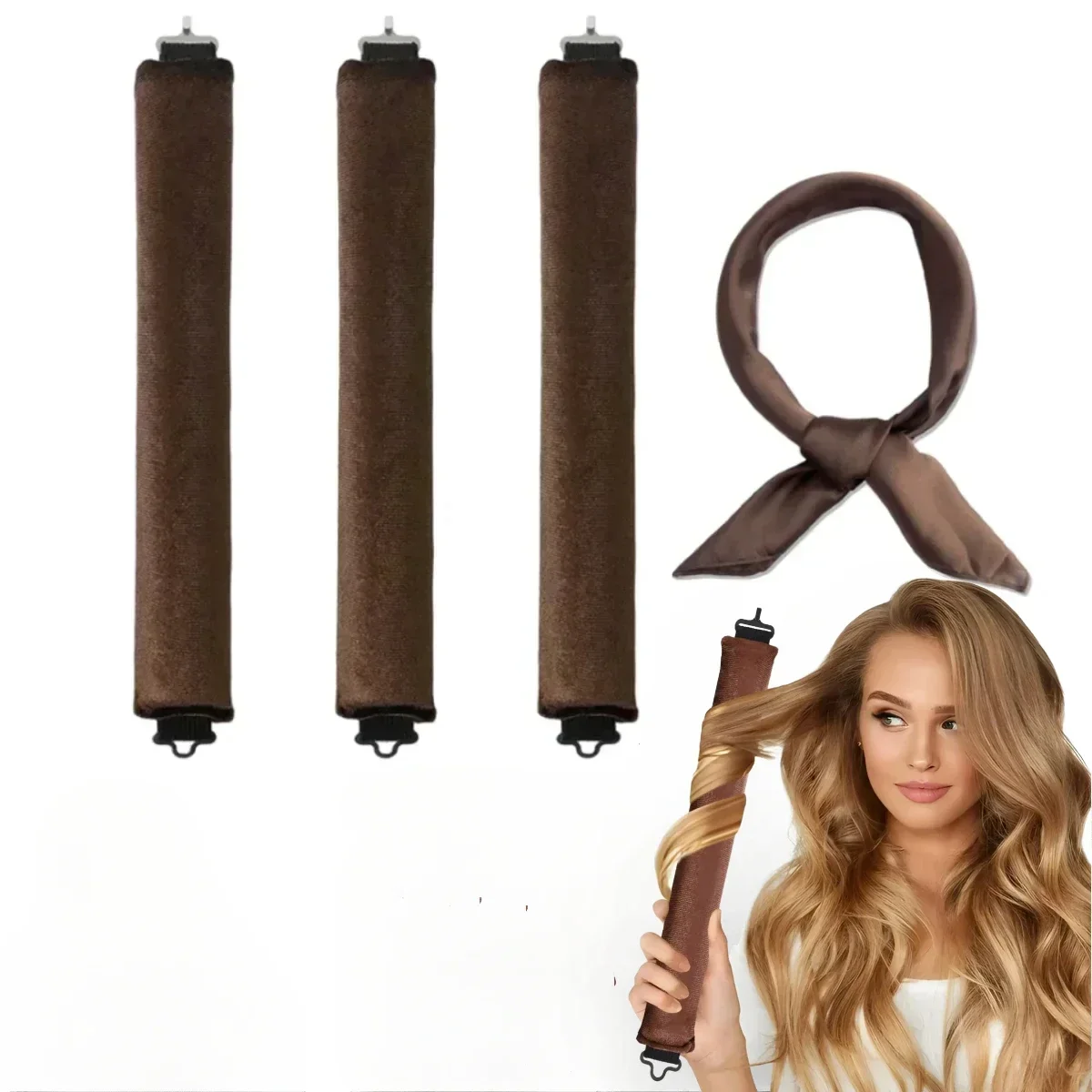 Heatless Hair Curler No Heat Hair Rollers Soft Curling Rod Headband Sleeping Lazy Curls Wrap Flexi Rods Styling Tools hair curling tools