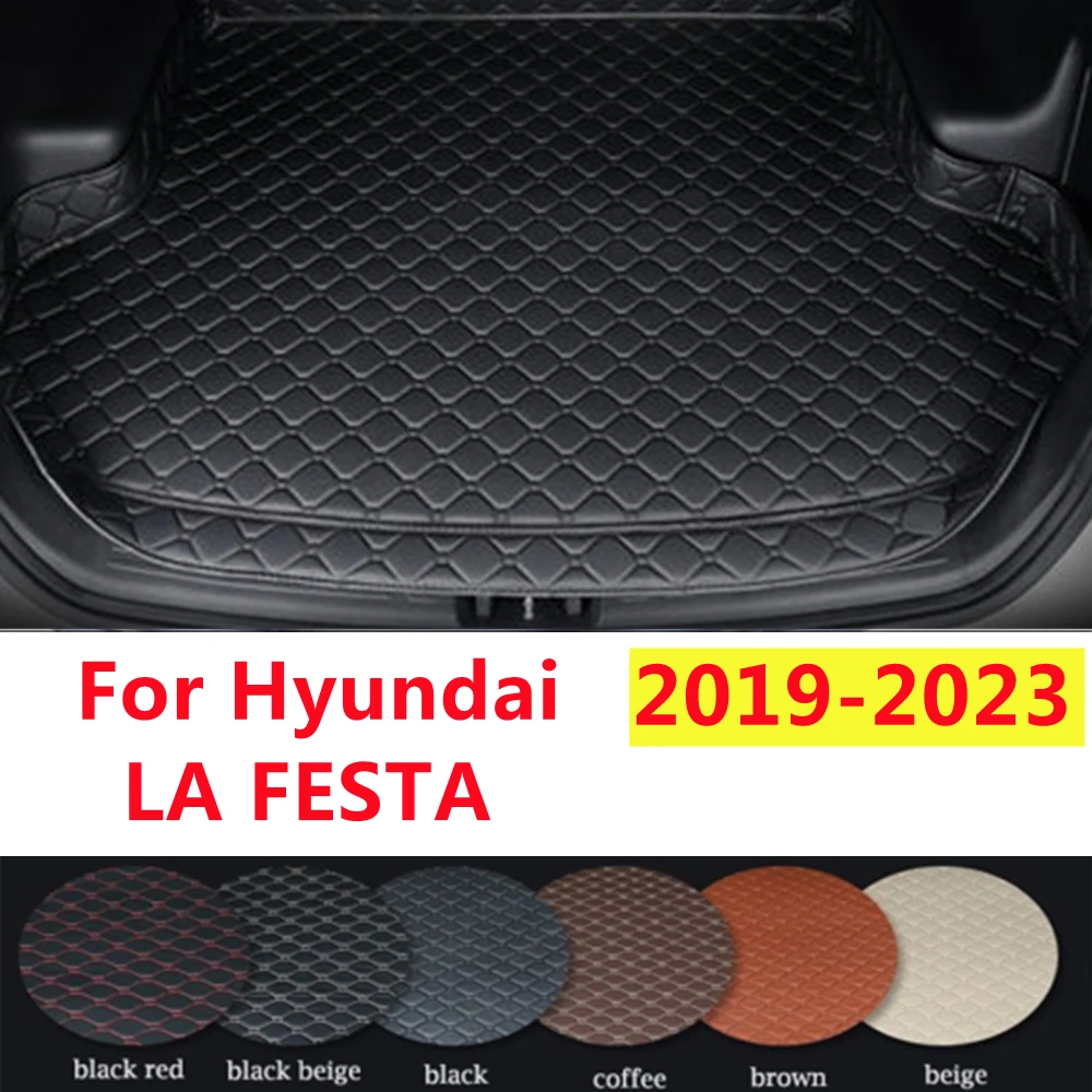 

SJ Высокая сторона любую погоду на заказ подходит для Hyundai LA FESTA 2019-2023 автомобильный коврик для багажника автомобильные аксессуары задний грузовой лайнер крышка ковра