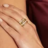 Mix Color Multi Pieces Stacking Engagement Band Link Rings for Women Plain Micro Paved 5A CZ Stack Full Finger Jewelry 5