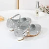 Children's Masquerade Birthday Party Shiny Princess Shoes Formal Girls Graduation Wedding Bridesmaid High Heel Leather Shoes 4