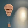 Wall Hanging Decor Handmade Nordic Photograph Prop for Kids Room Kindergarten Nursery Rattan Hot Air Balloon Decor Hand-woven 3