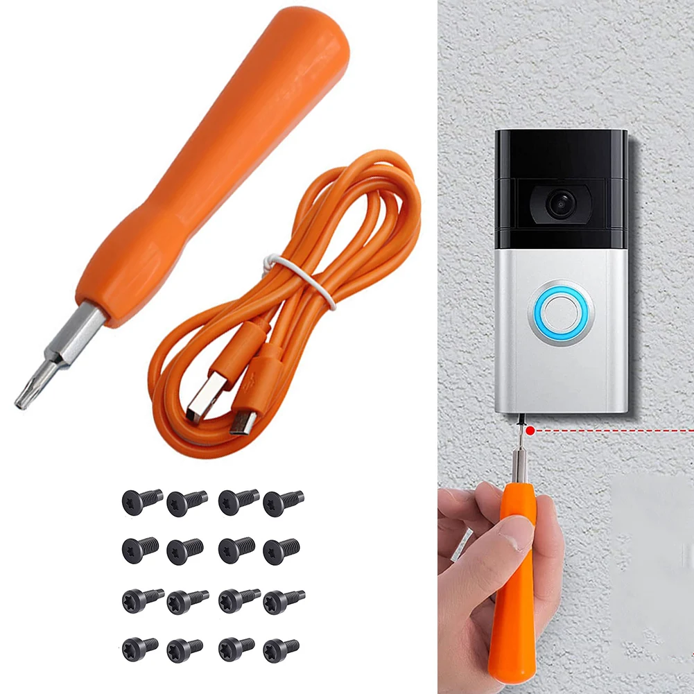 Ring Video Doorbell Pro 2 Kit Screwdriver Tool USB Charger Cable Drill Smart Doorbell Disassembly Screw With Charging Wires