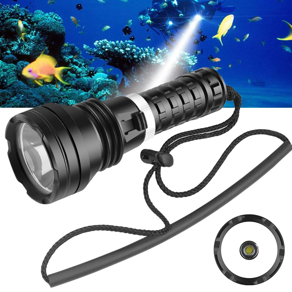 Powerful Diving Flashlight Super Bright XHP70 LED Diving Flashlight