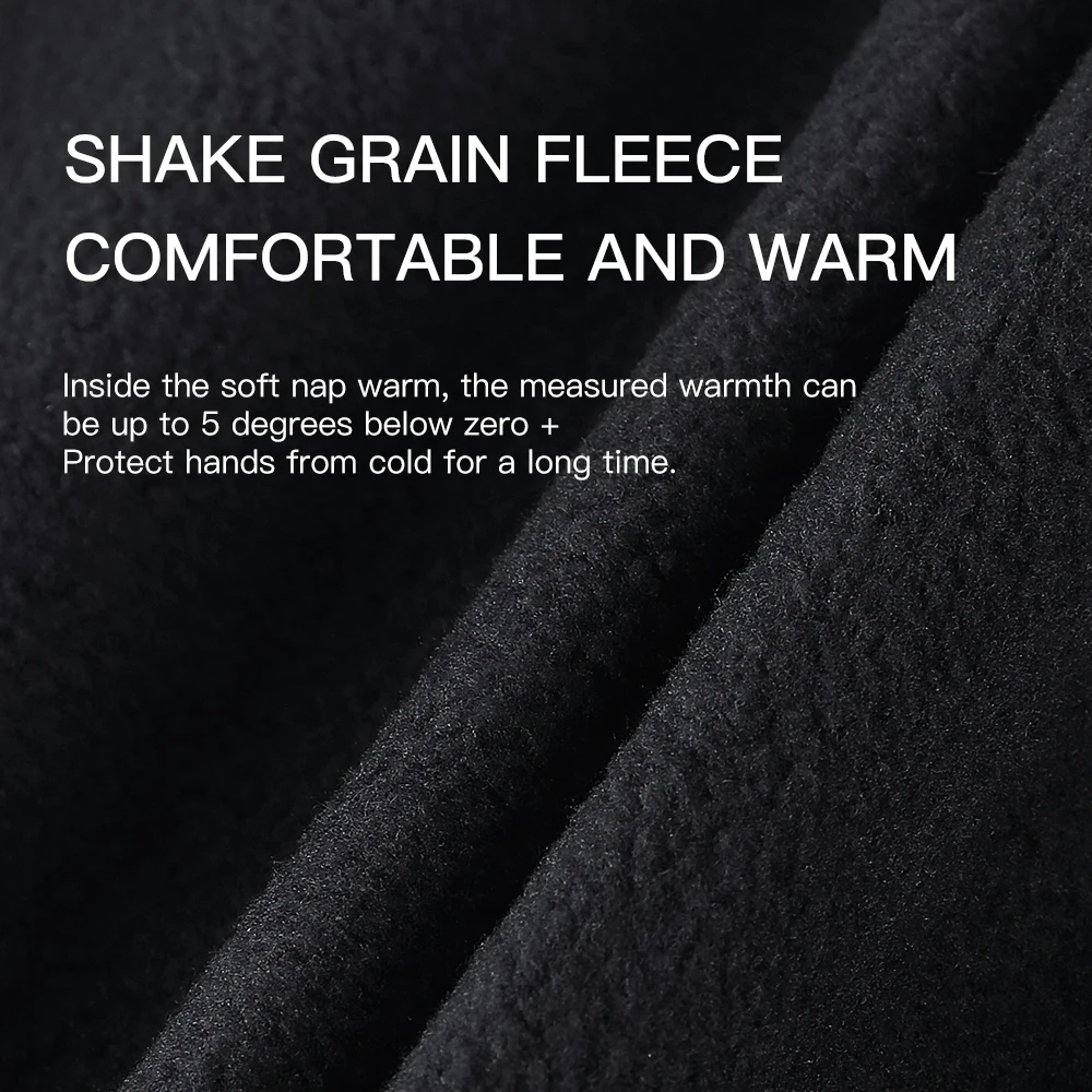 Winter Cycling Leather Gloves Touchscreen Warm Windproof Wear Nonslip Motorbike Gloves Men Black for Work Gloves Bike Snowmobile