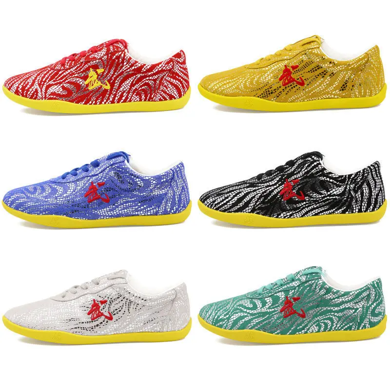 Martial Arts Shoes Genuine Leather Chinese Wushu Shoes for Men Women Children