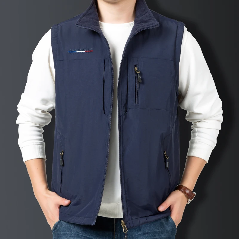 Tactical Vest for Men Men's Clothing Free Shipping MAN Winter Coat Best Multi-pocket Sleeveless Jacket Golf Autumn Fishing Denim