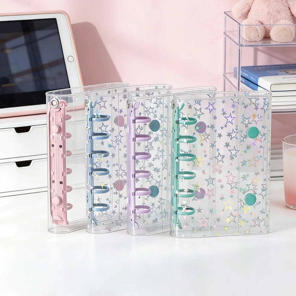 Compact Glitter Stationery Binder Notebook and Portable Notepad Organizer