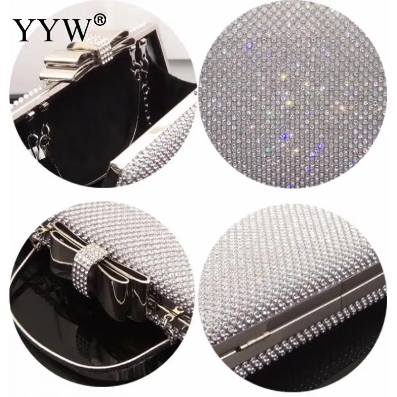 2023 New Diamond Women Luxury Clutch Evening Bag Wedding Crystal Bridal Wedding Clutch Bags Party Banquet Chain Shoulder Bag