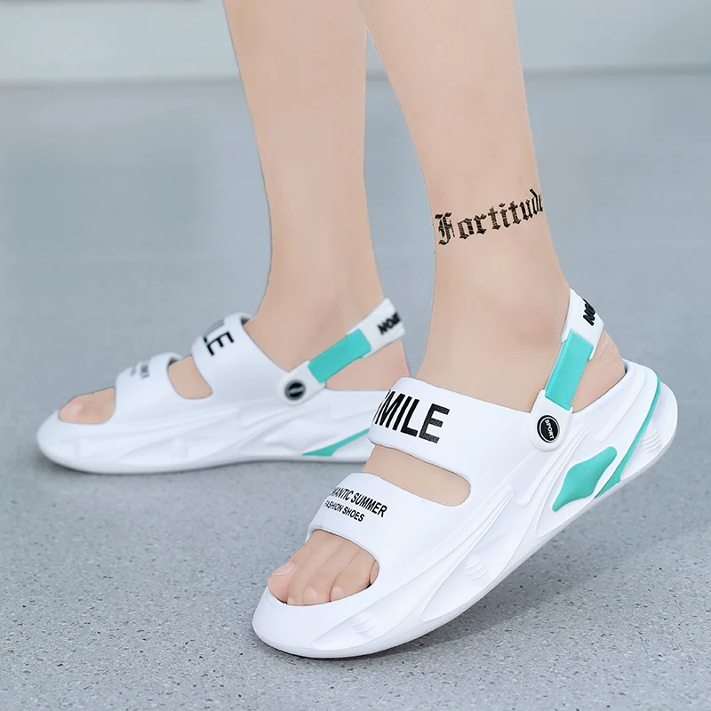 Fashion Men Outdoor Sandals Slippers Beach Comfortable Thick Sole Clogs Men Casual Shoes Garden Shoes Men Women Beach Sandals 6