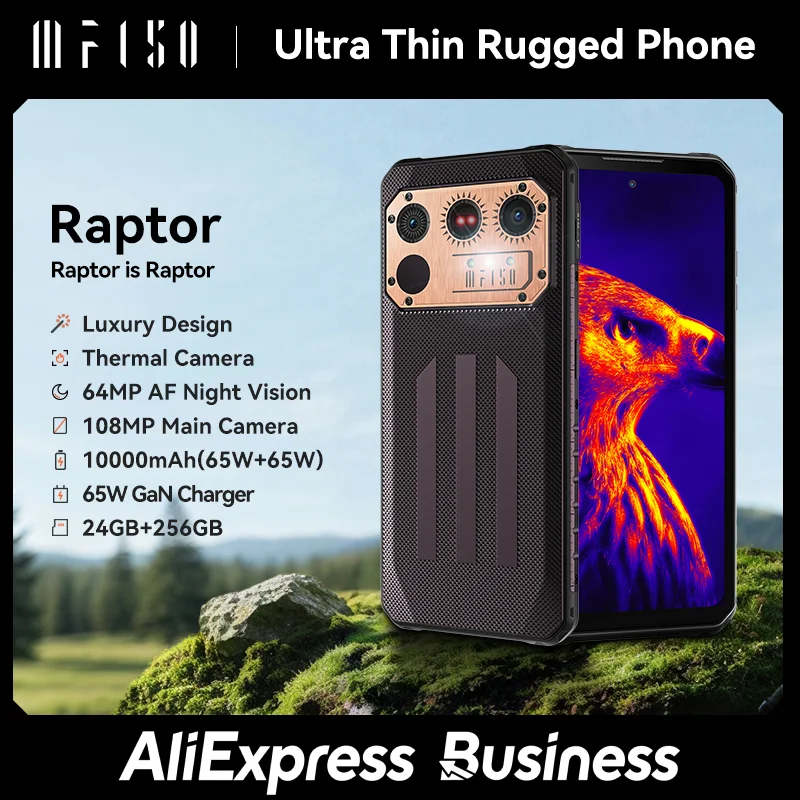 

IIIF150 Raptor Rugged Machine Thermal Imaging 6.8'' 120Hz 10000mAh 12GB+256GB 108MP UltraThin Rugged Celular