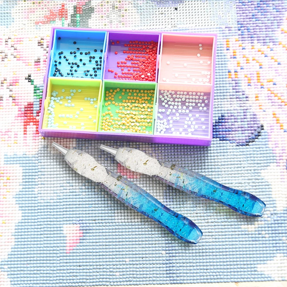 Juego De Bolígrafos De Arte Para Pintura De Diamante, Herramientas
