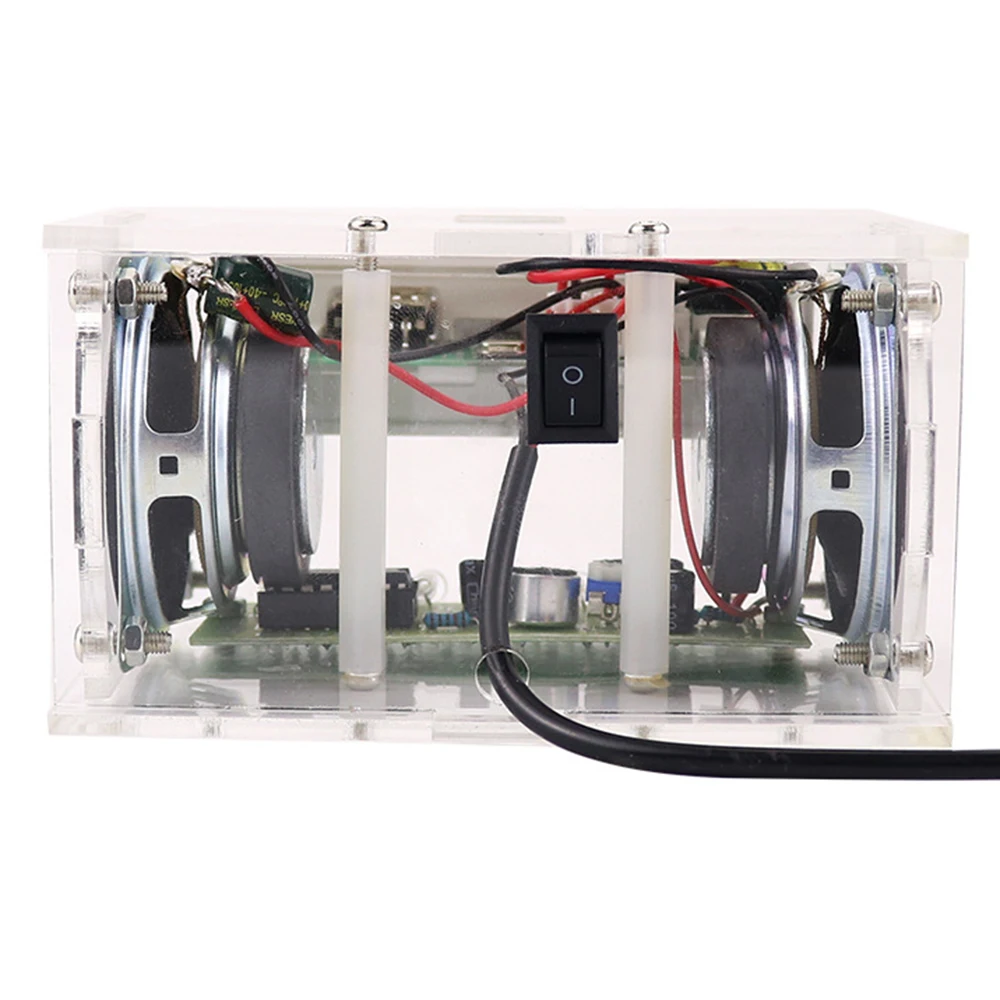White DIY Electronic Kit Bluetooth Speaker Electronics DIY Soldering Project Kit Teaching Practice Bluetooth Stereo Speaker 4
