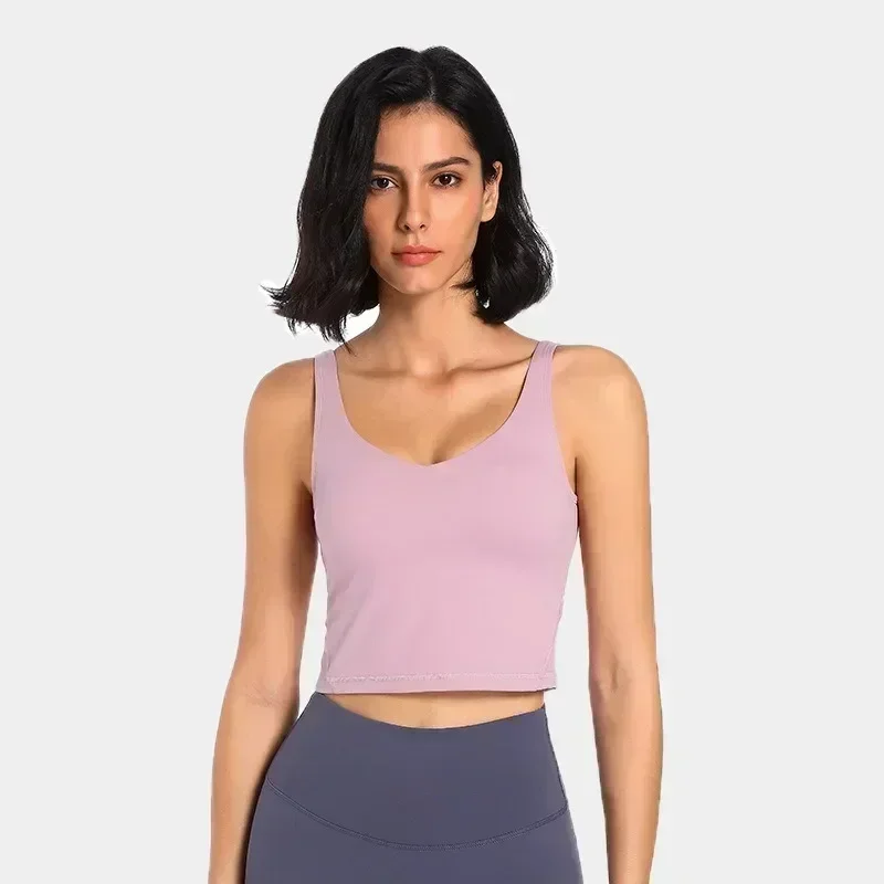 Lemon Women Passion U-Back Yoga Bras Buttery Soft Workout Gym Racerback Crop Tank Sports Sleeveless Shirt Female Athletic Tops 4