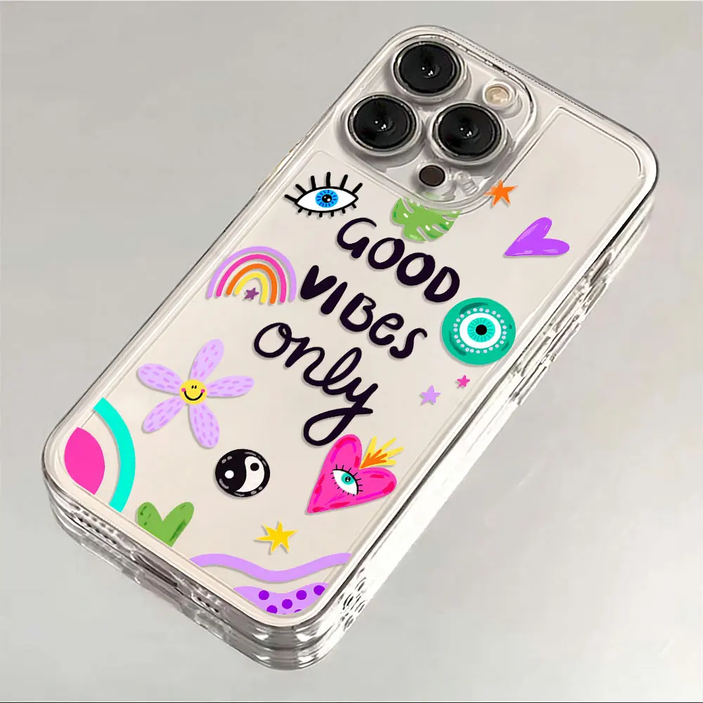 Y2K Blue Evil Eye Clear Soft TPU Phone Case