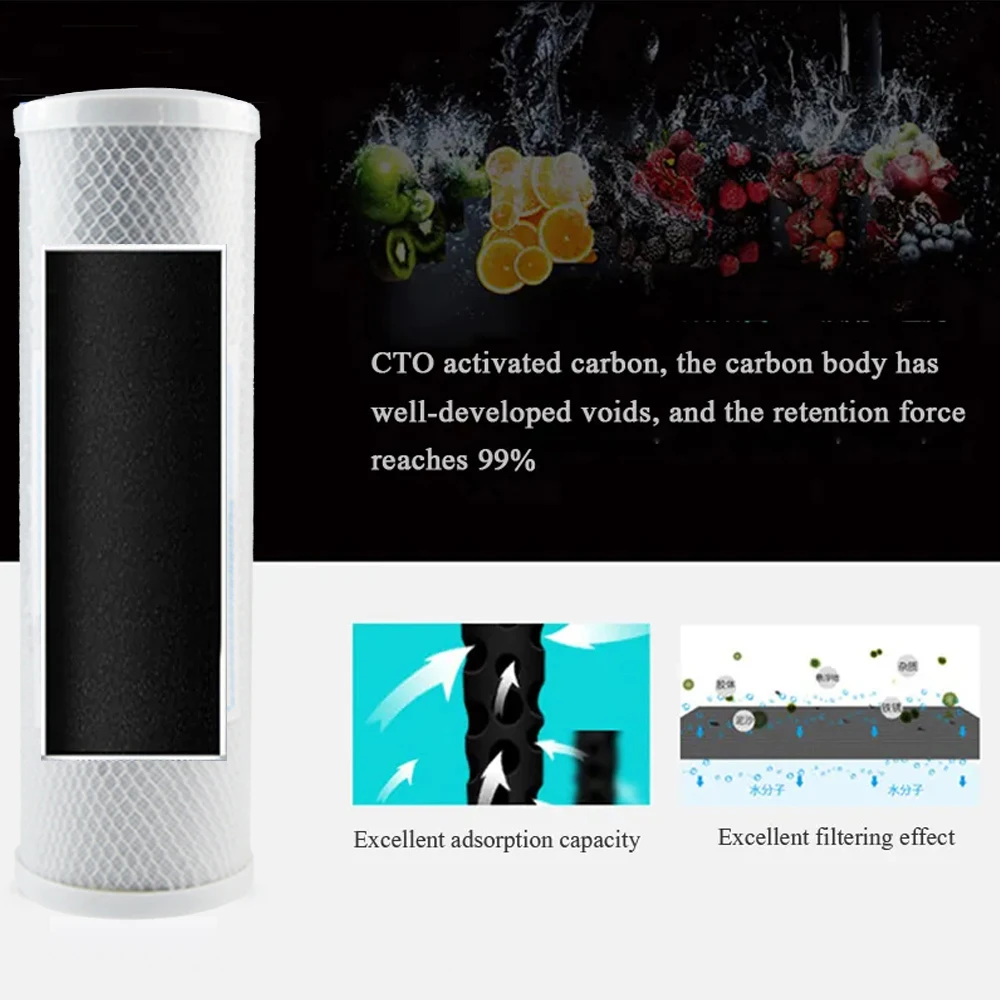 Premium Universal 10-Inch Activated Carbon Water Filter Cartridge