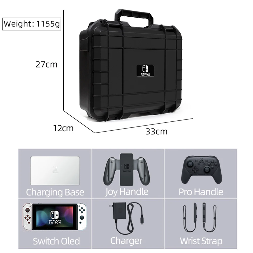 휴대용 NS 운반 케이스 방폭형 가방 하드 EVA 보관 가방 호환 Nintendo Switch OLED 콘솔 방수 상자