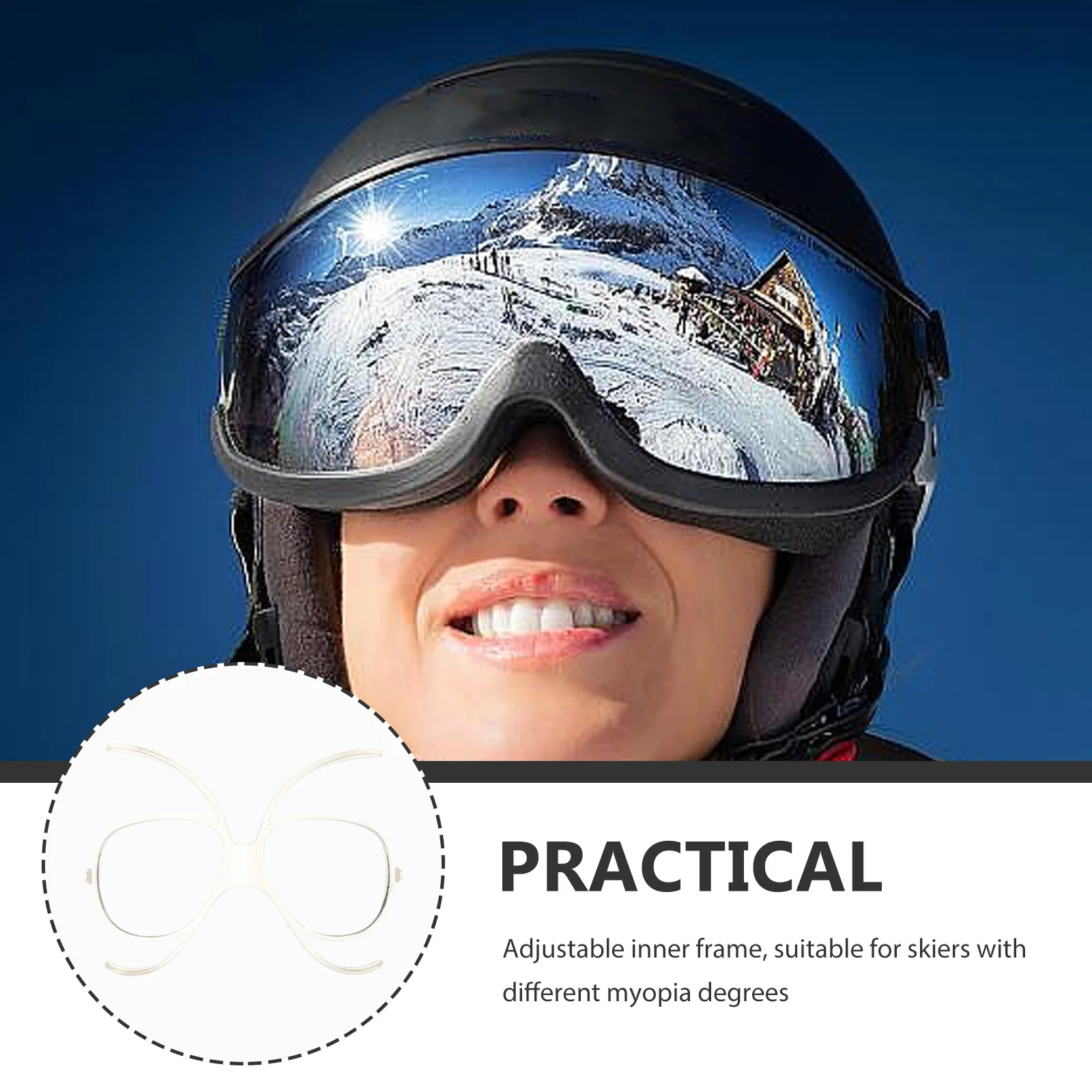 Goggle Vision Correction Inserts Snowboard Inner Frame Universal Goggle for Motorcycle Goggles Glasses Wearers Accessories 4