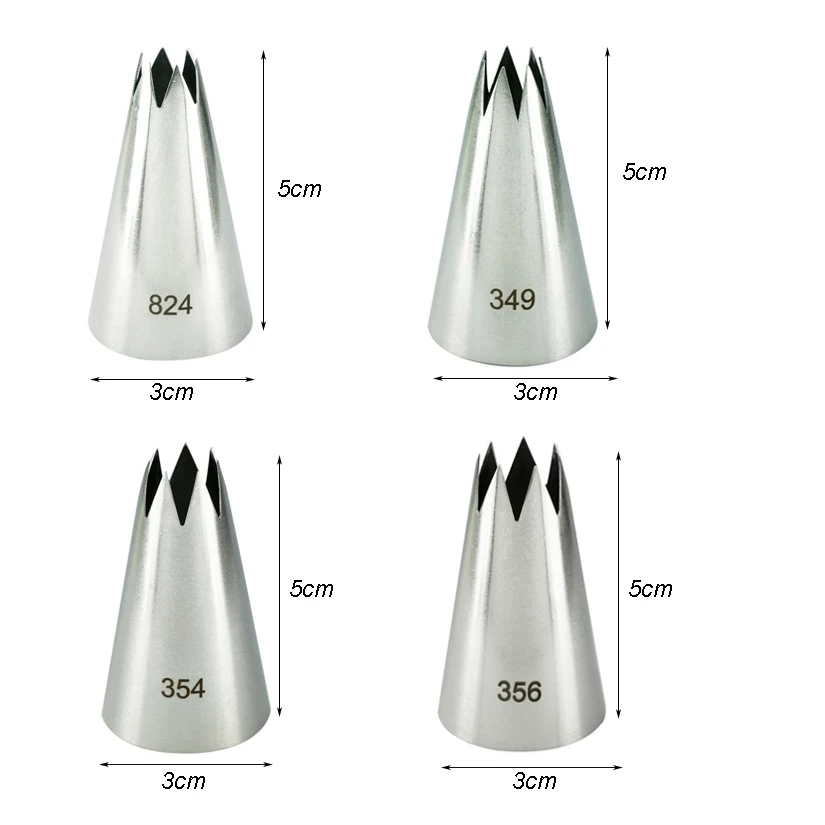 Cake Decorating Tip Set Cake Icing Nozzles Baking Nozzle Set Cake Decorating Nozzle Set Stainless Steel Icing Piping Cream Nozzles Bakeware Pastry Tips Cake Decorating Tools