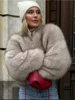 2024 Women Faux Fur Coat Autumn Winter High Quality Fluffy Short Coat Faux Fur Jacket Ladies Furry Fashion Coat 1