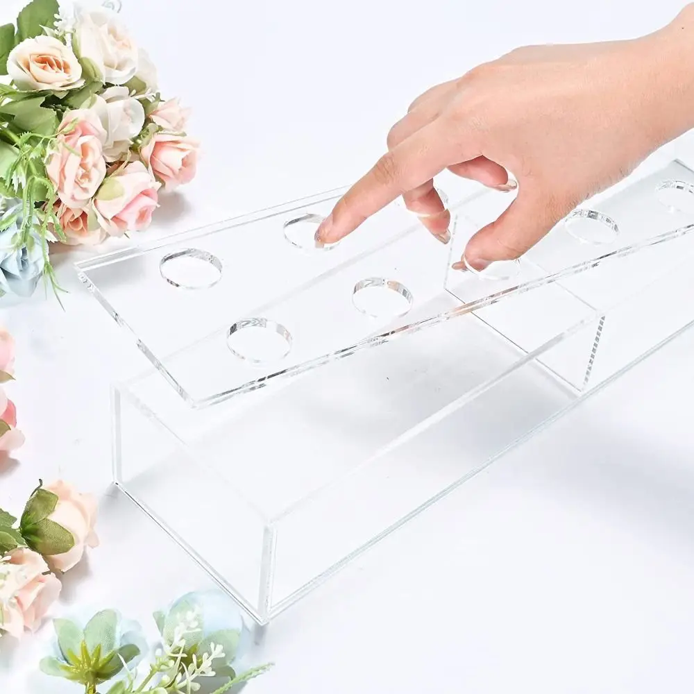 Cylinder Clear Acrylic Flower Vase Leak-Proof Transparent Flower Arrangement Bottle Simple Creative Hydroponic Flower Pot 6