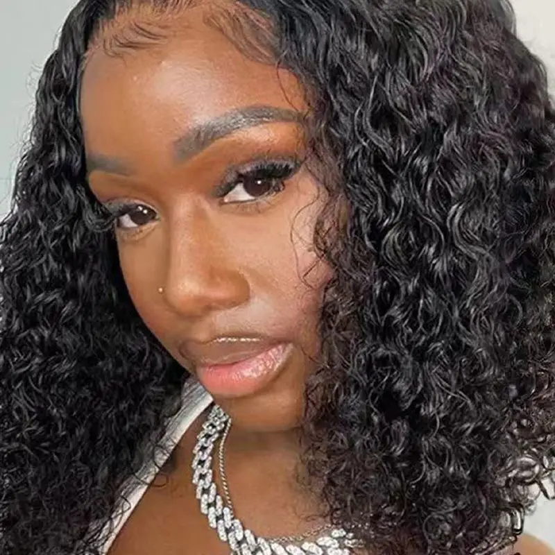 

European and American new wigs European and American explosive head african small curly wigs women's black short curly wigs