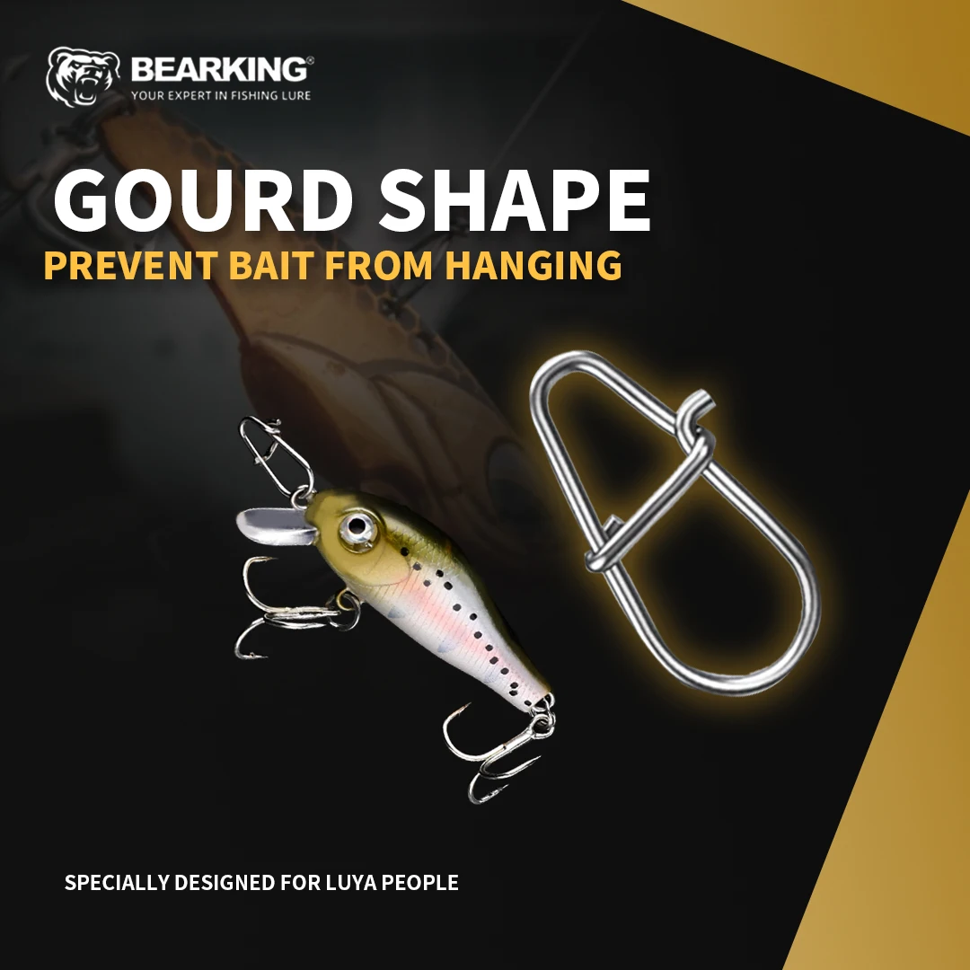 BEARKING Premium Snap Fishing Swivel and Hook Set - 20/50/100pcs
