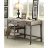 Computer Desks,Weathered Oak and Antique Silver 3-Drawer Writing DeskThe Three Drawers Provide Ample Storage,Office Desks 1