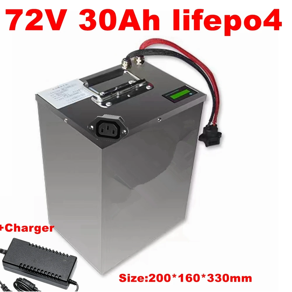 

lithium 72v 30ah lifepo4 battery pack deep cycle with BMS 24S for 5000w 3000w bike scooter Tricycle motorcycle +5A charger