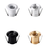 1W 3W LED Recessed Cabinet Mini Spot Light AC85-265V Downlight DC12V Jewelry Show Led Light Bulb Room Ceiling Lamp 1