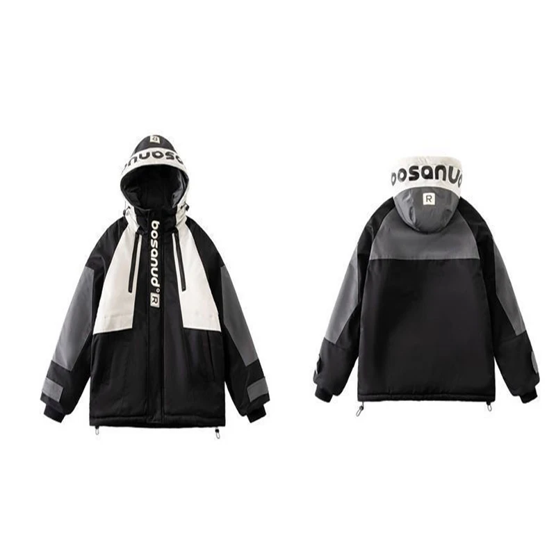 Boys Kids Jackets Teens Trench Coat Plus Velvet Thicken Overcoat Fleece Windproof Hooded Cotton Clothing Winter Warm