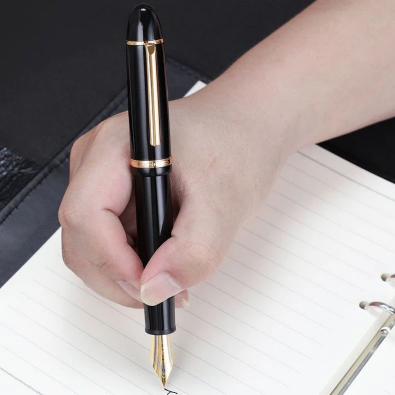 Jinhao X159 만년필 고품질 대형 배럴 아크릴 파인 F 0.5mm 펜촉 쓰기 잉크 펜 사무용품 문구
