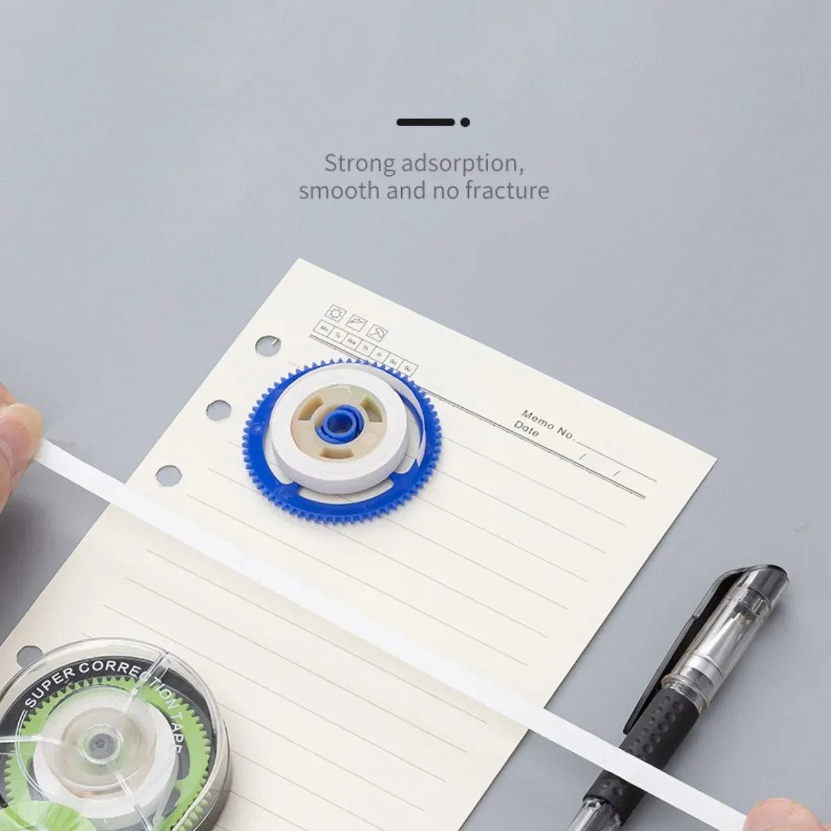 Correction Tape 3pcs White Mistake Out Film-Based Tape Transparent Dispenser 1/5 Inch X 16.4 Ft (5mmx5m)