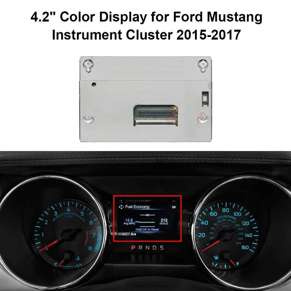 

Original 4.2-inch LCD Display Screen is Suitable For Replacing And Repairing The Ford Mustang Instrument Panel