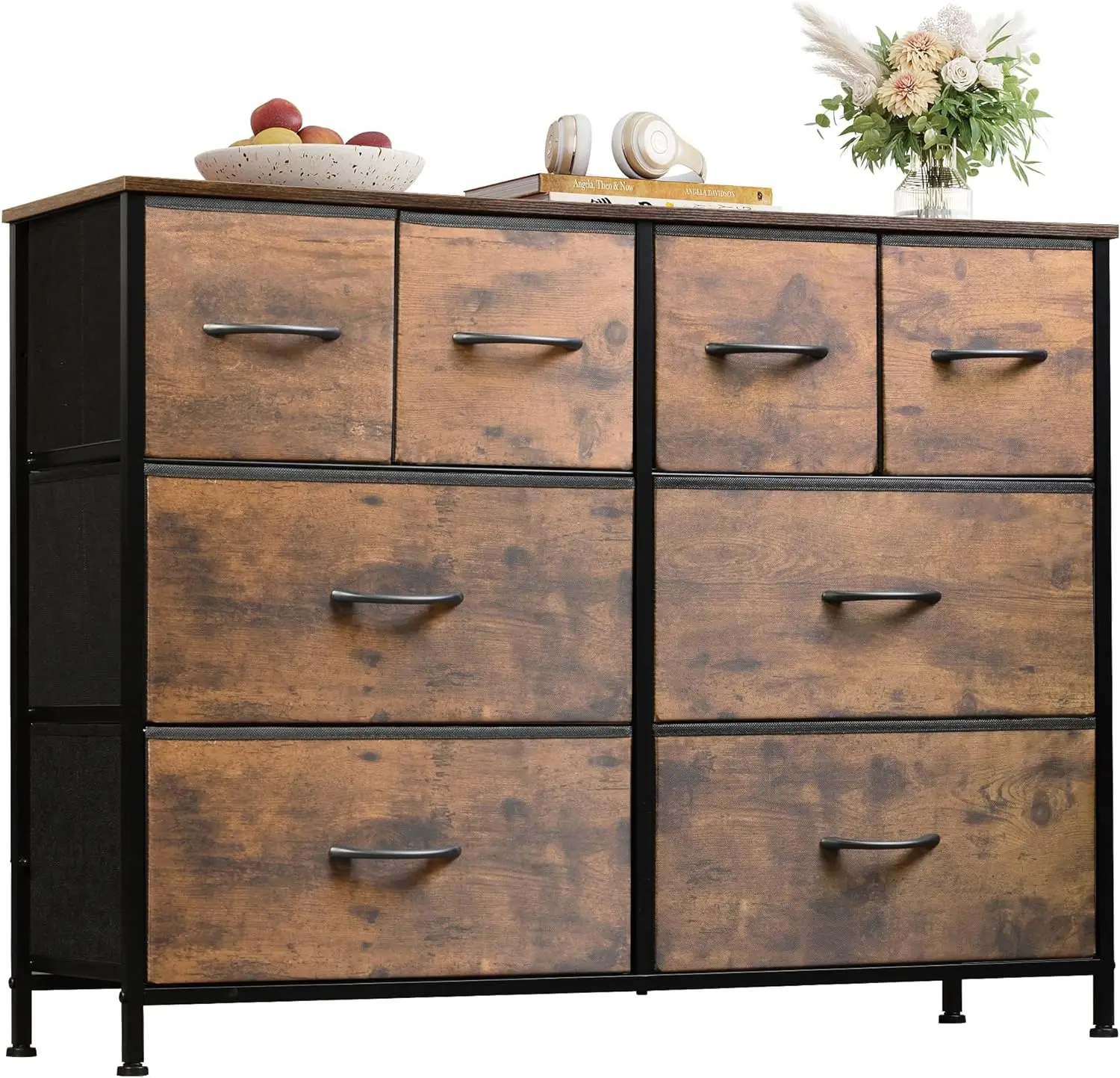 

Dresser for Bedroom with 8 Drawers, Wide Fabric Dresser for Storage and Organization, Bedroom Dresser, Chest of Drawers