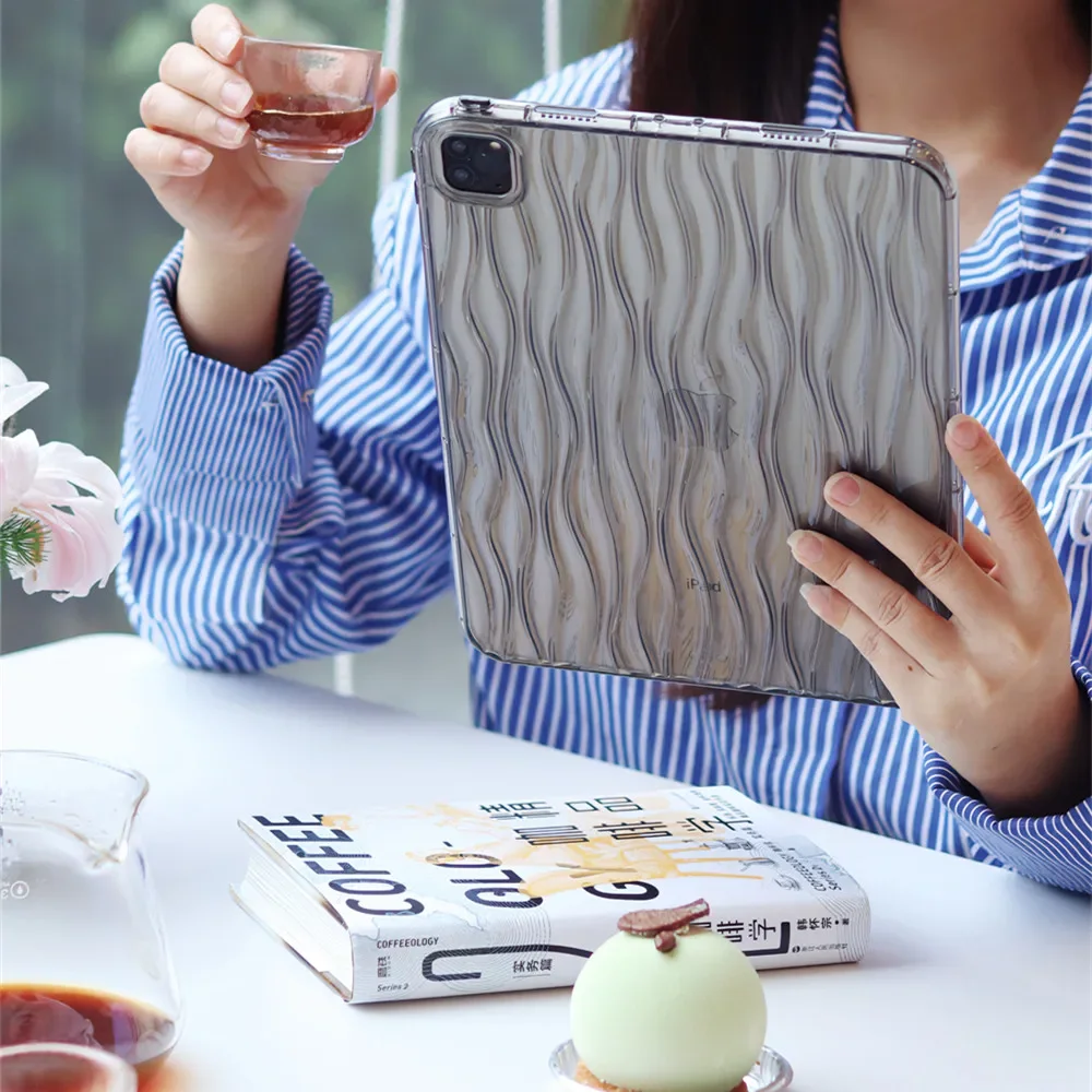 Sleek Water Ripple Slim Silicone Tablet Case