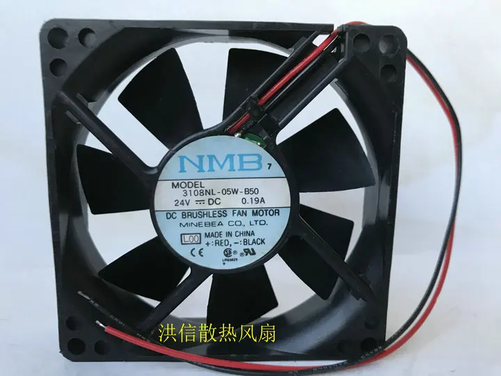 

Бесплатная доставка оригинальный NMB 8020 3108NL-05W-B50 DC24V 0.19A 8 см преобразователь частоты охлаждающий вентилятор