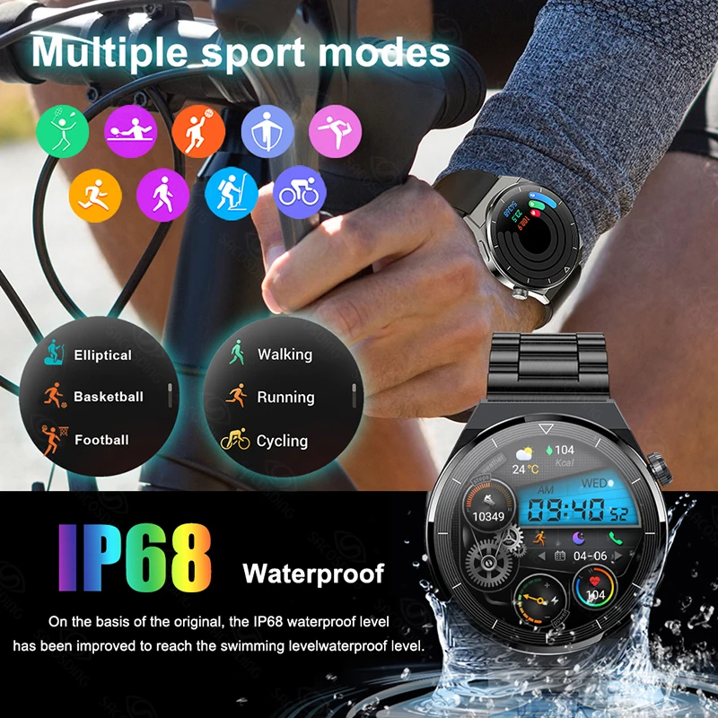 GT3pro Ʈ ġ NFC  AMOLED 390*390 HD ũ ɹڼ,  ȭ,  Ʈġ,  ýƮ, 2023 ǰ