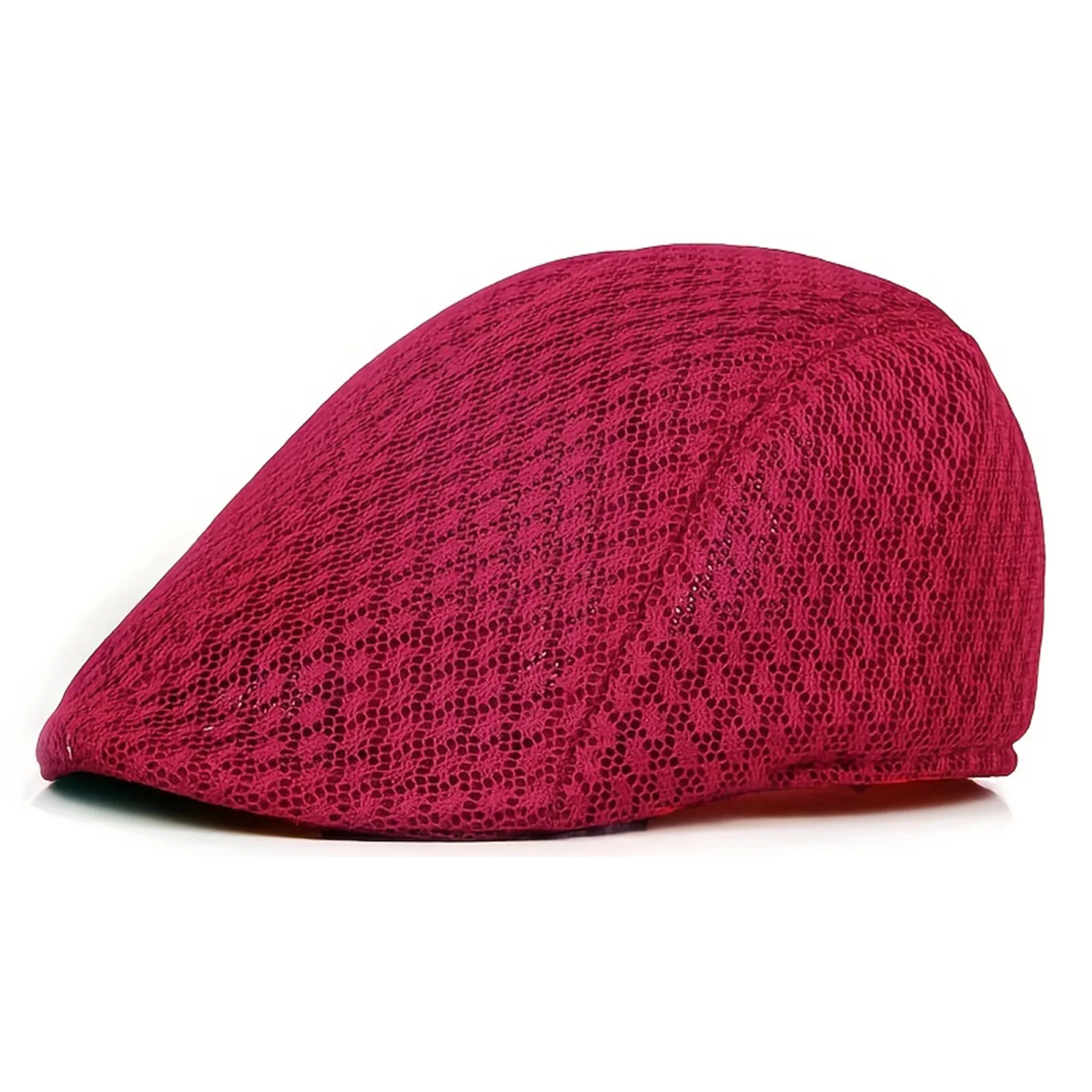 Mesh-Baskenmütze für Damen und Herren, leichte Sommer-Freizeitmütze, bequeme Baskenmütze für Outdoor-Angeln, Camping – Detail 6