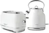 1.7 Liter Stainless Steel Body Retro Electric Tea Kettle with 2 Slice Wide Slot Stainless Steel Bread Toaster 1