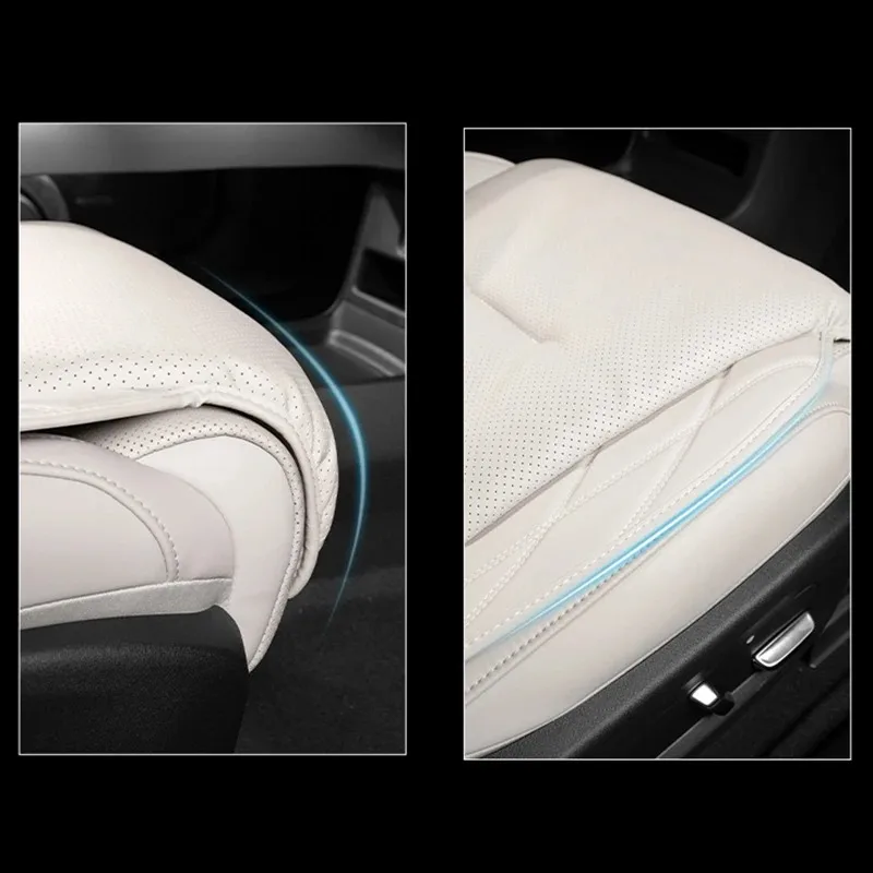 Tesla Model Y 3 Highland S X Cybertruck 폼 드라이버 시트 Nappa Leather Anti-Slip Pad 용 새 카시트 쿠션 화이트